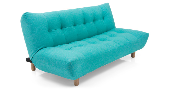 Solonic Fabric Sofa Cum Bed(Blue)